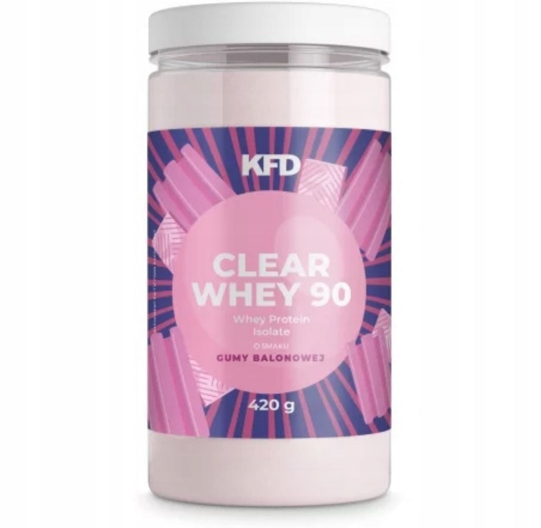 Odżywka białkowa KFD Clear Whey 90 420g smak guma balonowa