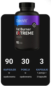 FAT BURNER SPALACZ TŁUSZCZU EXTREME 90 TABLETEK OSTROVIT PREMIUM