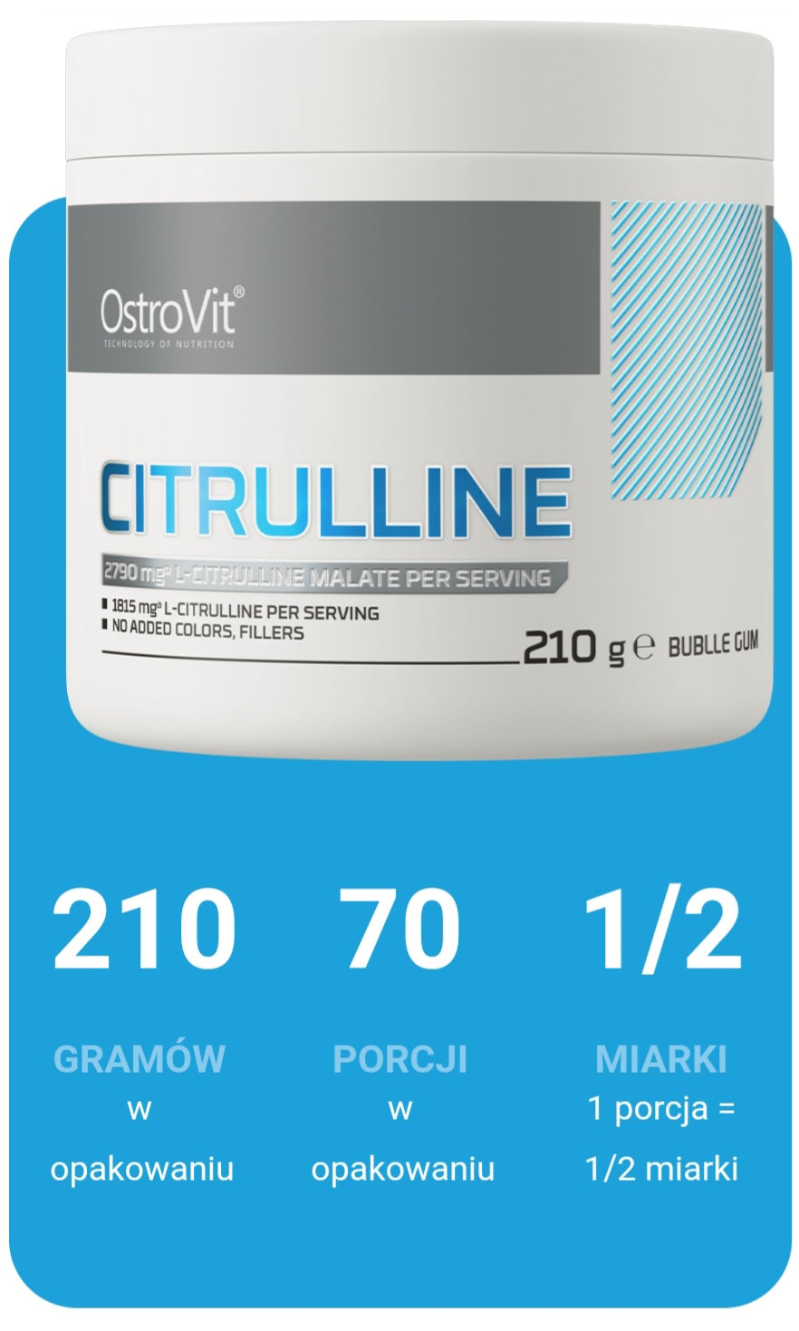 CYTRULINA OSTROVIT PREMIUM 210G SMAK GUMA BALONOWA