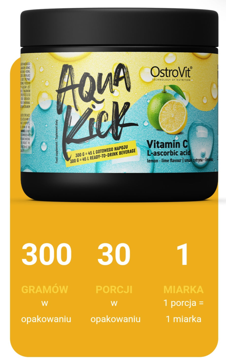 AQUA KICK OSTROVIT PREMIUM 300g CYTRYNA