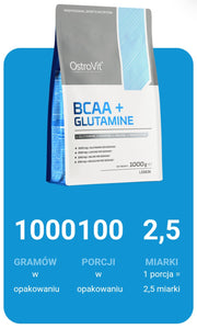 BCAA+GLUTAMINA 1000G OSTROVIT PREMIUM SMAK CYTRYNOWY