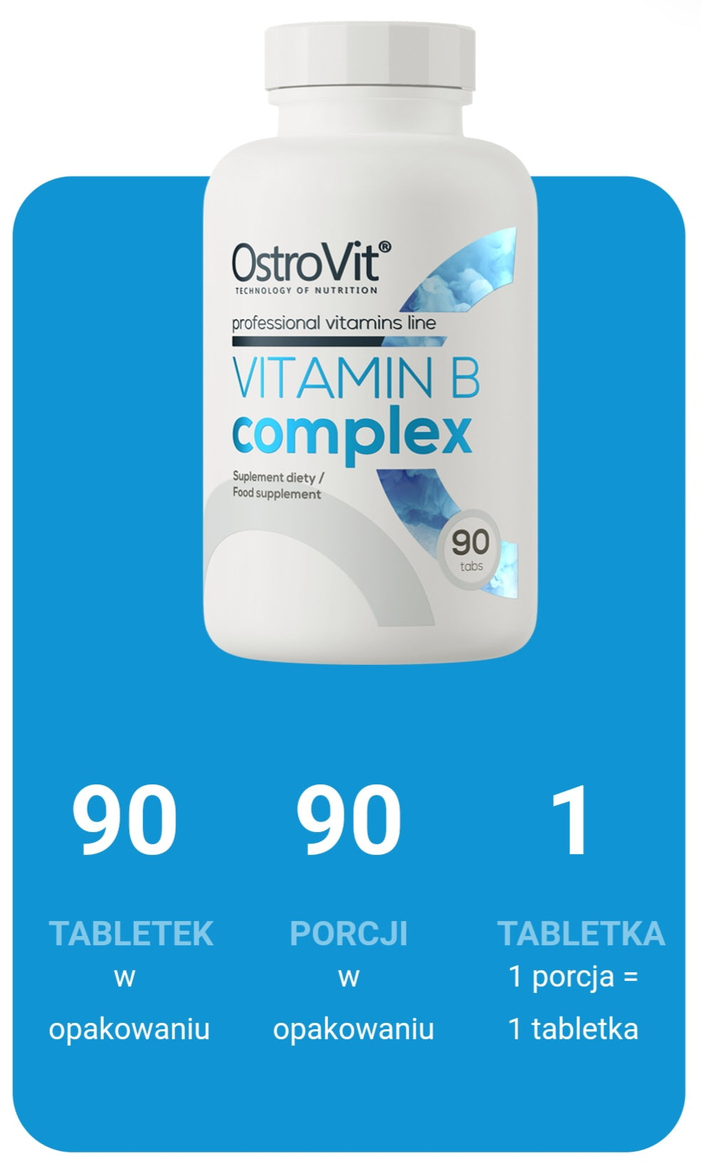 WITAMINA B-COMPLEX OSTROVIT 90 TABLETEK